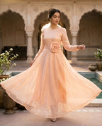 Peach shisha silk maxi