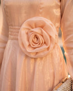 Peach shisha silk maxi