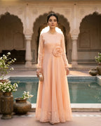 Peach shisha silk maxi