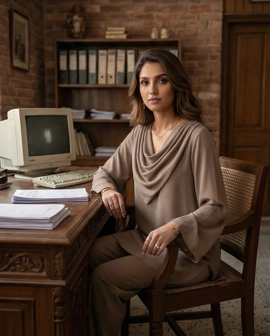 The Mocha Cowl Silk Co-ord Set