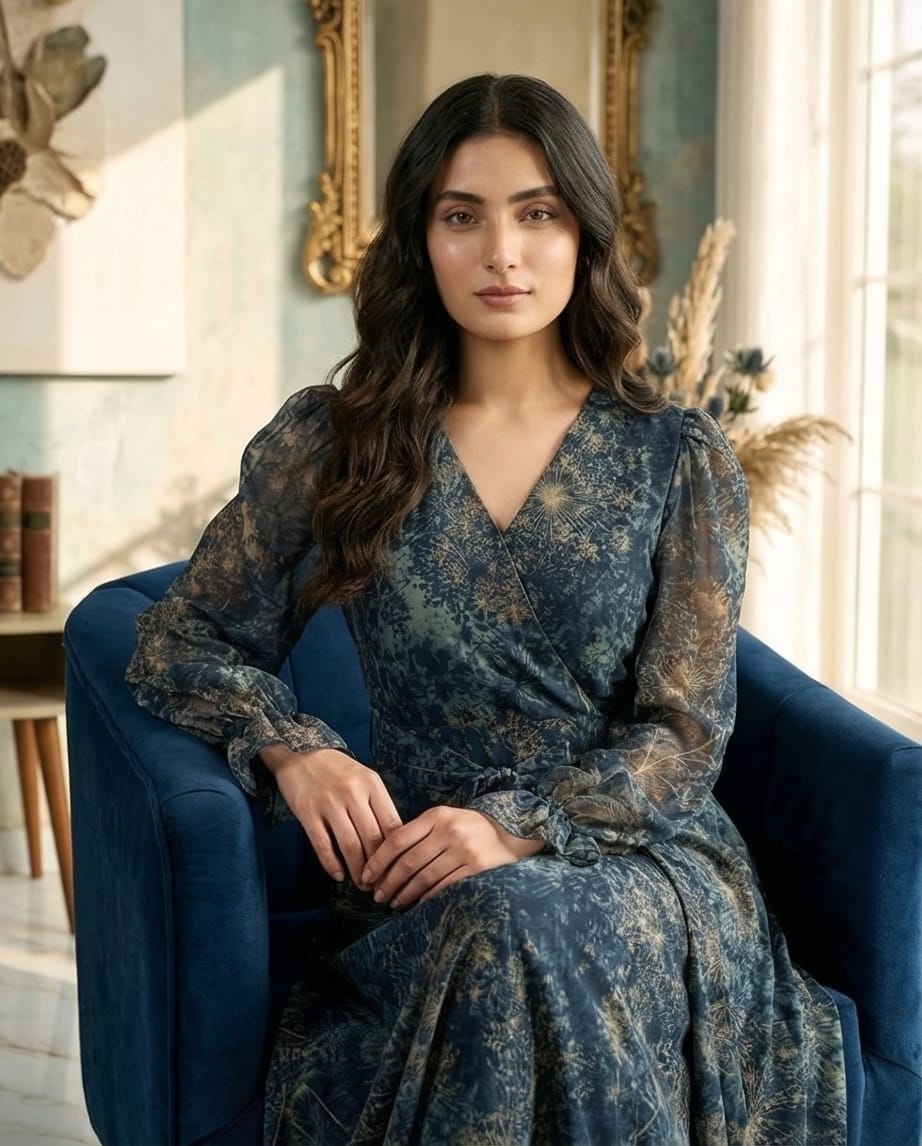 A-Line Chiffon Maxi Dress