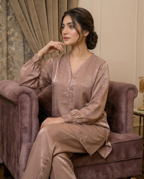 Dusty Rose Silk Set