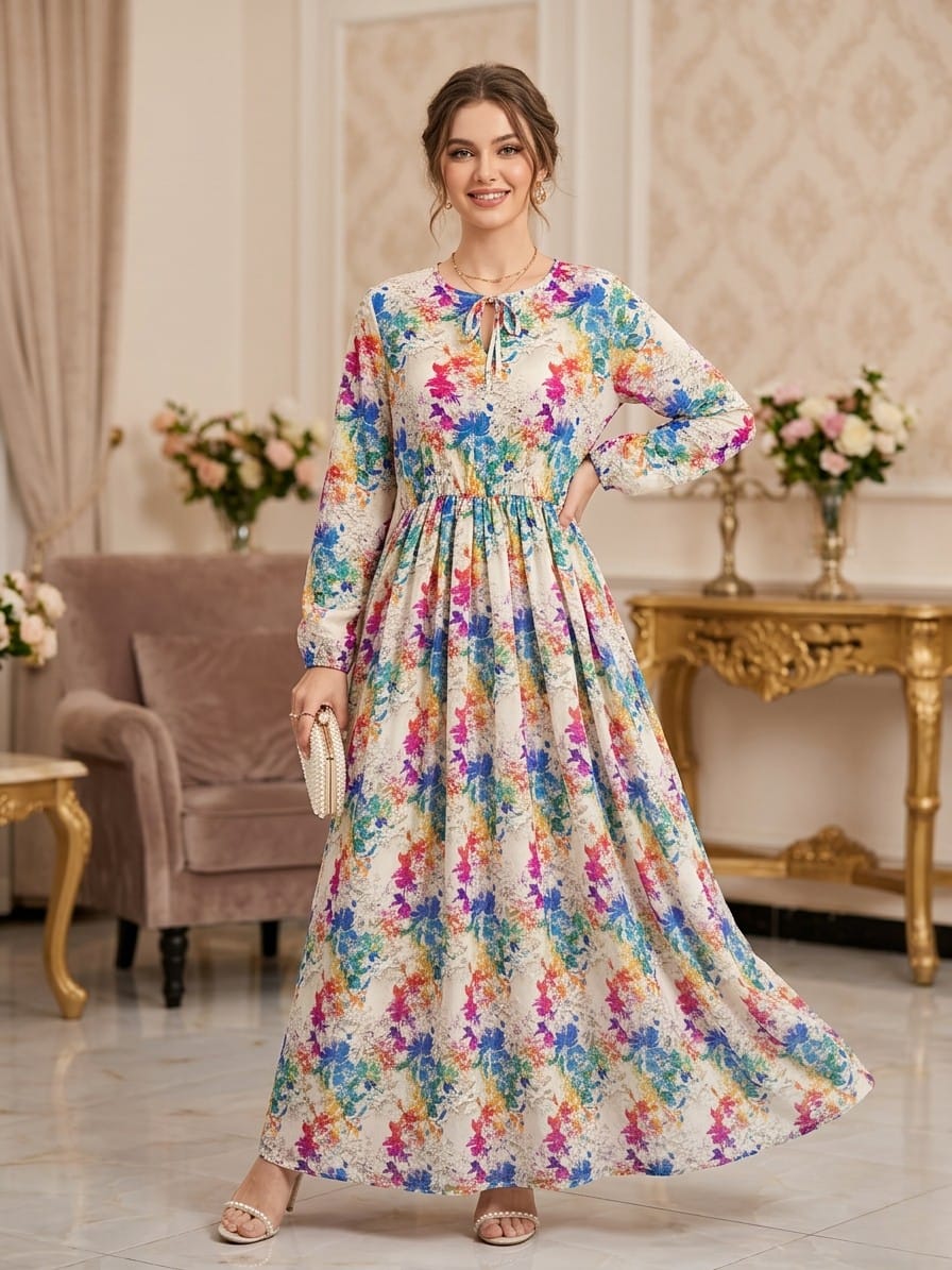 Floral Bloom Linen Maxi