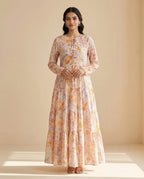 Pastel Petals Linen Gown