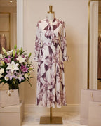 Floral Bow-Neck Maxi Dress