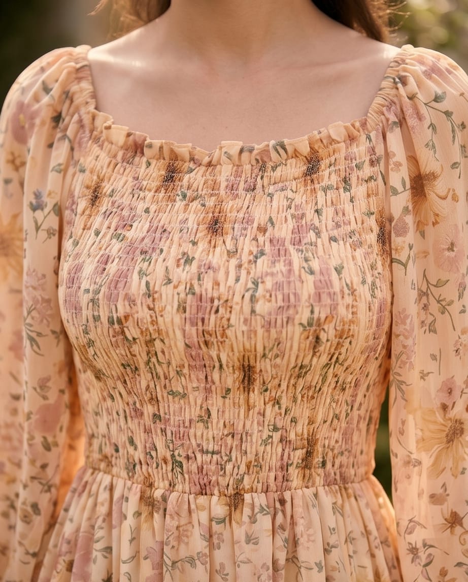 Floral Smocked Maxi Dress