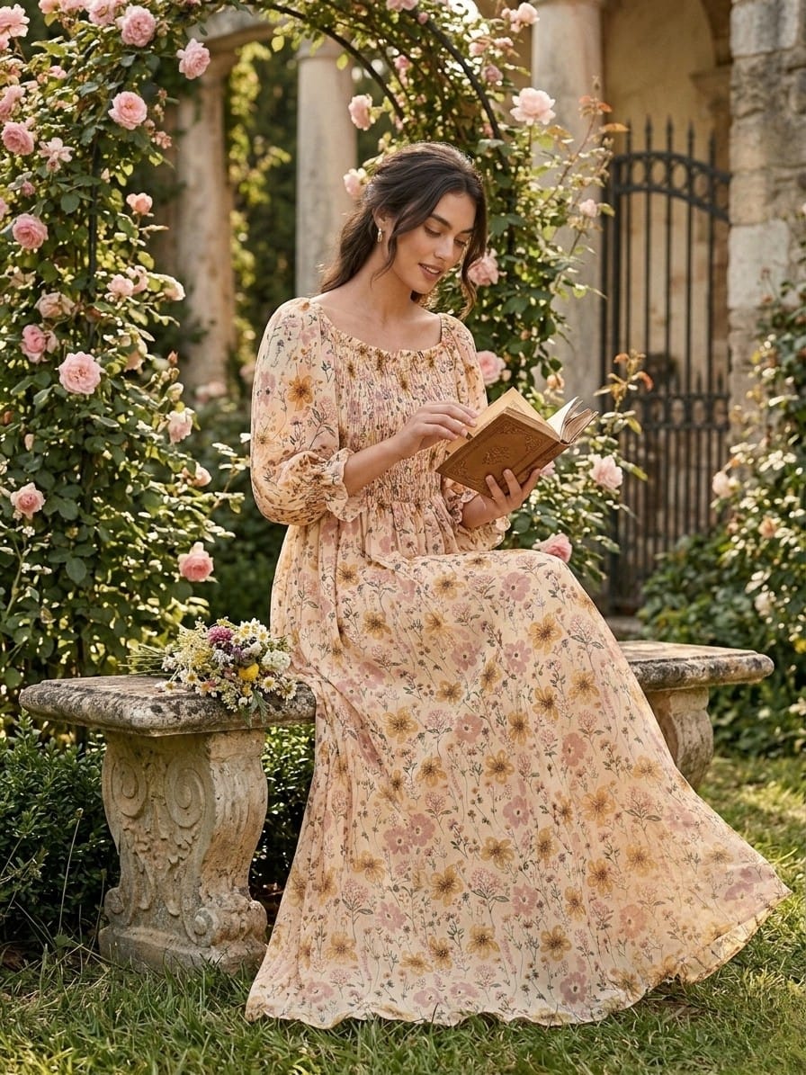 Floral Smocked Maxi Dress