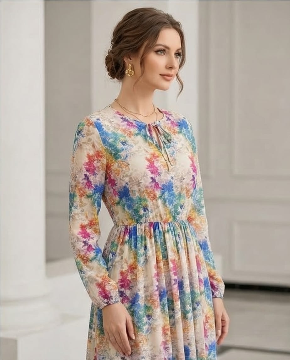 Floral Bloom Linen Maxi