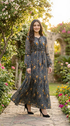 The Marigold Midnight Tiered Dress