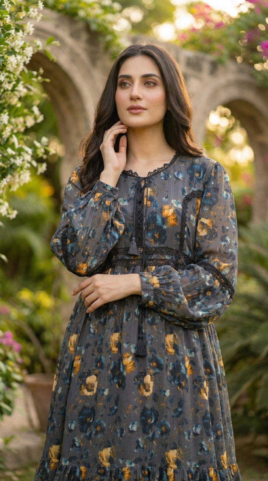 The Marigold Midnight Tiered Dress