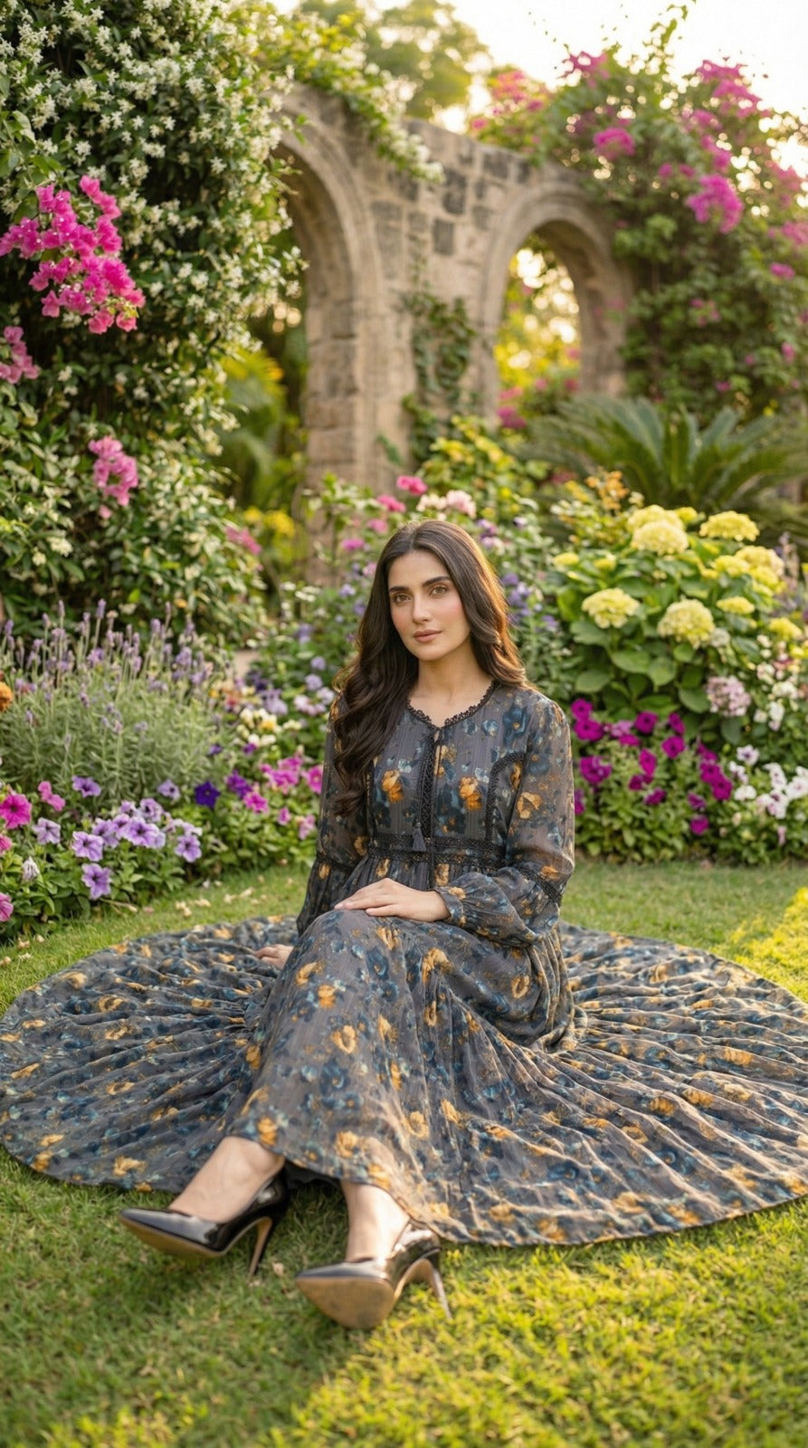 The Marigold Midnight Tiered Dress