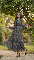 The Marigold Midnight Tiered Dress